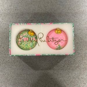 Lilly Pulitzer 2 ornament set.